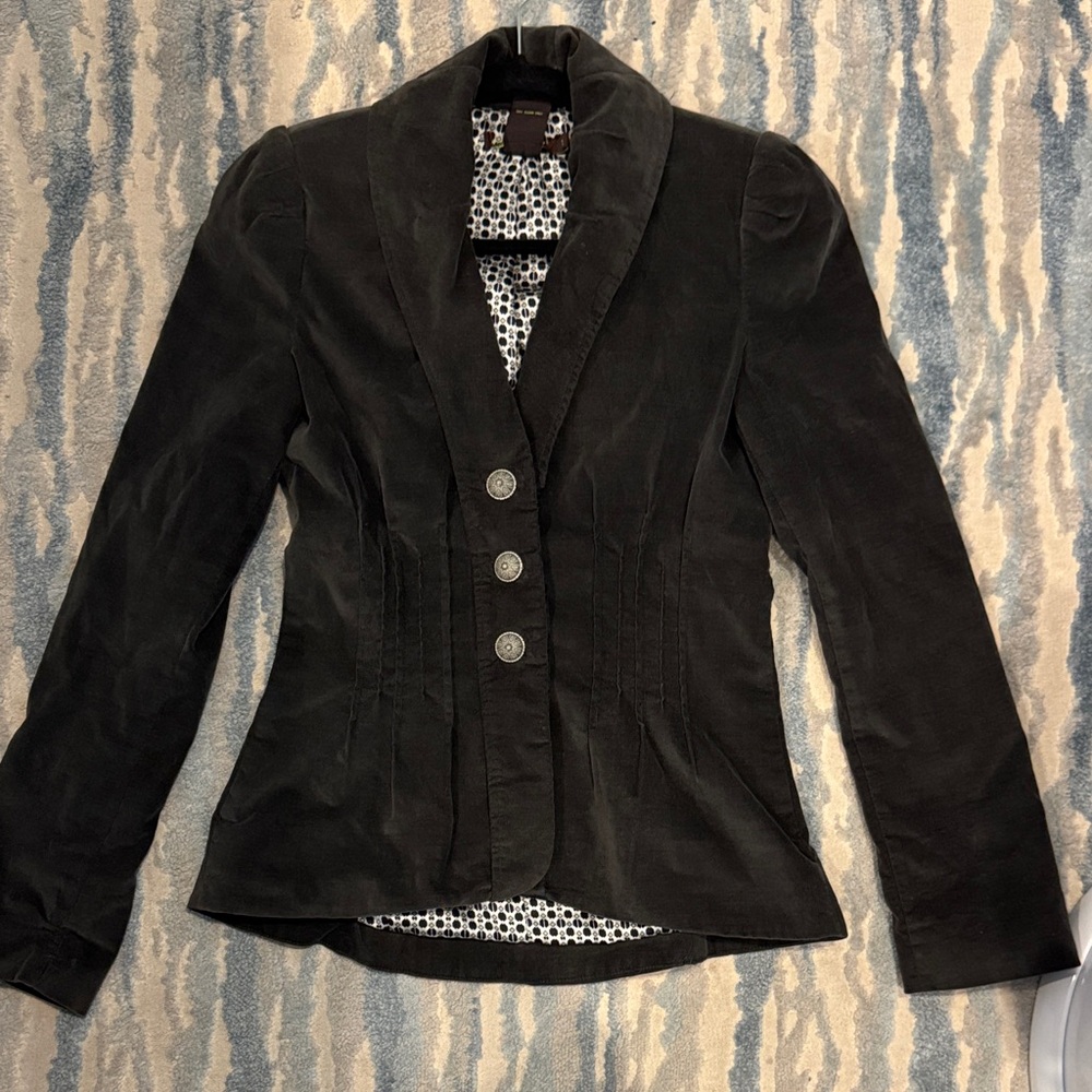 Grey Velvet Blazer